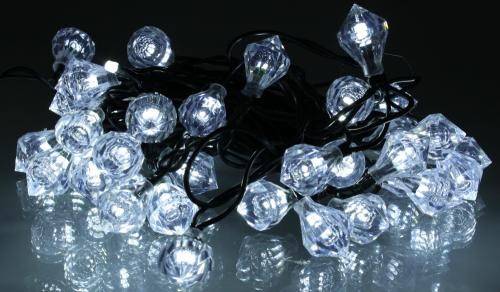 Ghirlanda luminoasa forma de diamant 40 LED-uri albe lumina rece WELL