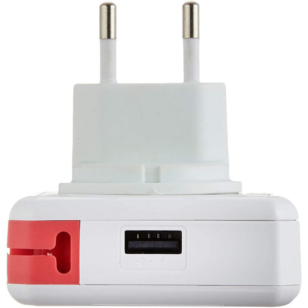 Hub mini USB 2.0 cu 4 porturi alb/rosu Allocacoc PowerUSB HUB