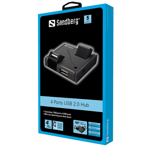 Hub USB 2.0 Sandberg 133-67 4 porturi negru