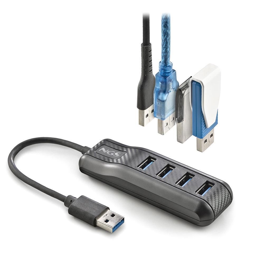 Hub USB 3.0 NGS Port 3.0 4 porturi negru