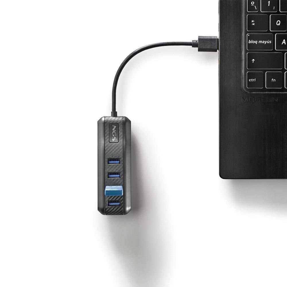 Hub USB 3.0 NGS Port 3.0 4 porturi negru