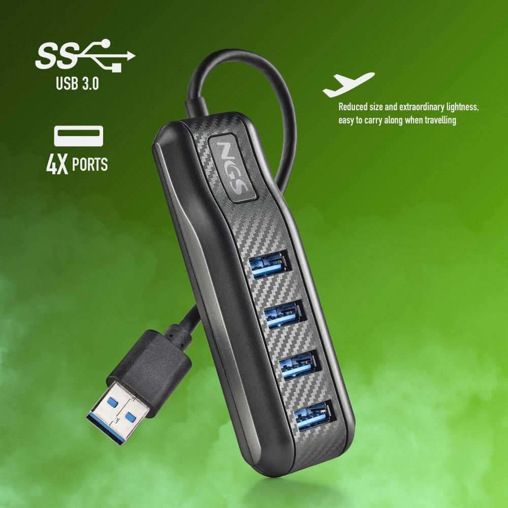 Hub USB 3.0 NGS Port 3.0 4 porturi negru