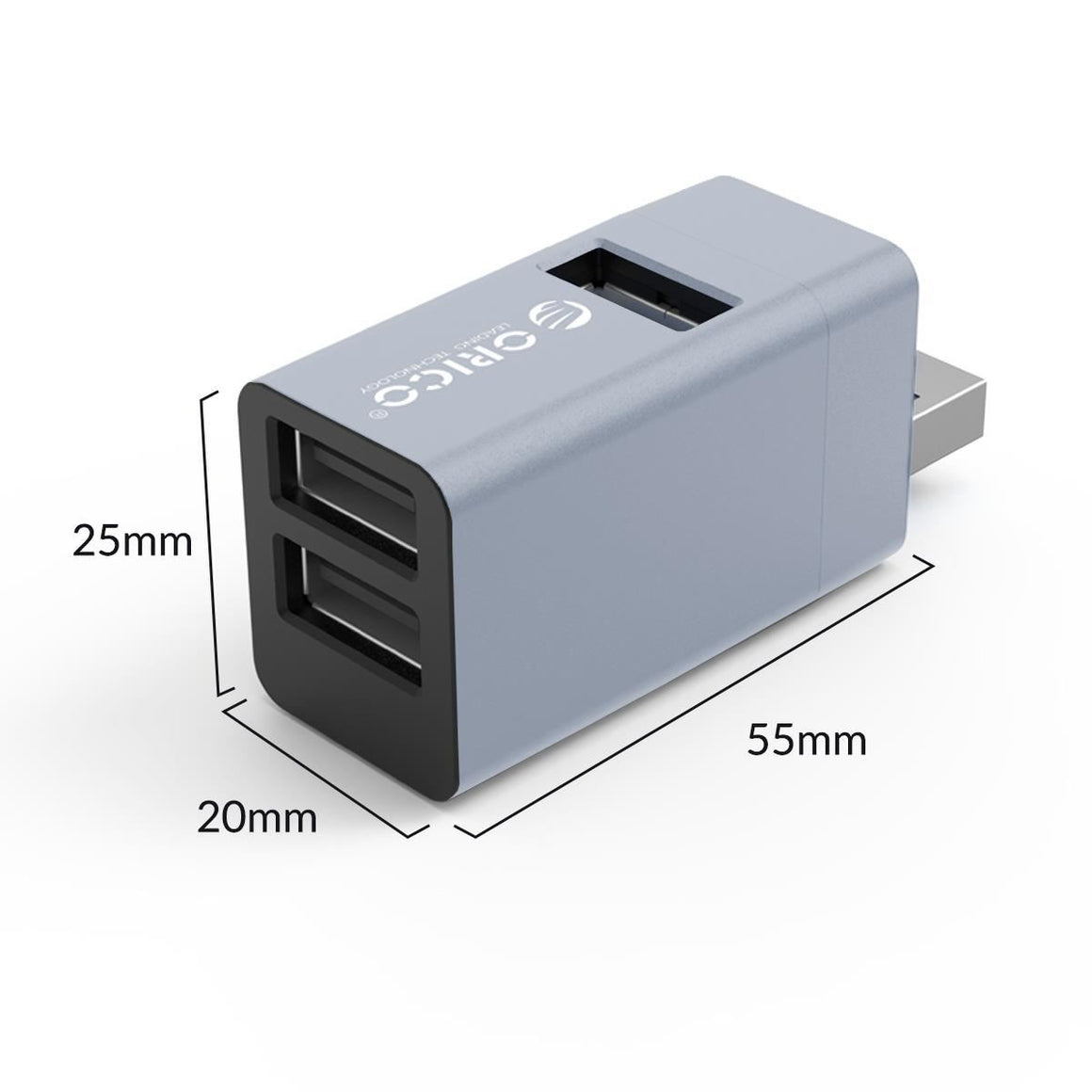 Hub USB Orico MINI-U32L Mini 3-in-1 gri