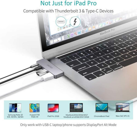HUB USB type C - 1x HDMI + 1x USB 2.0 + USB type C PD 60W+ 1x Jack 3.5 mm Choetech HUB-M13