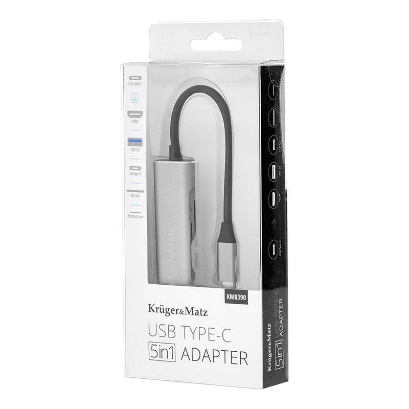HUB USB Type C - HDMI USB3.0 SD MICROSD +USB Type C KRUGER&MATZ