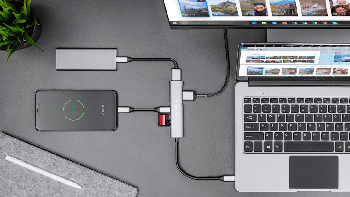 HUB USB Type C - HDMI USB3.0 SD MICROSD +USB Type C KRUGER&MATZ
