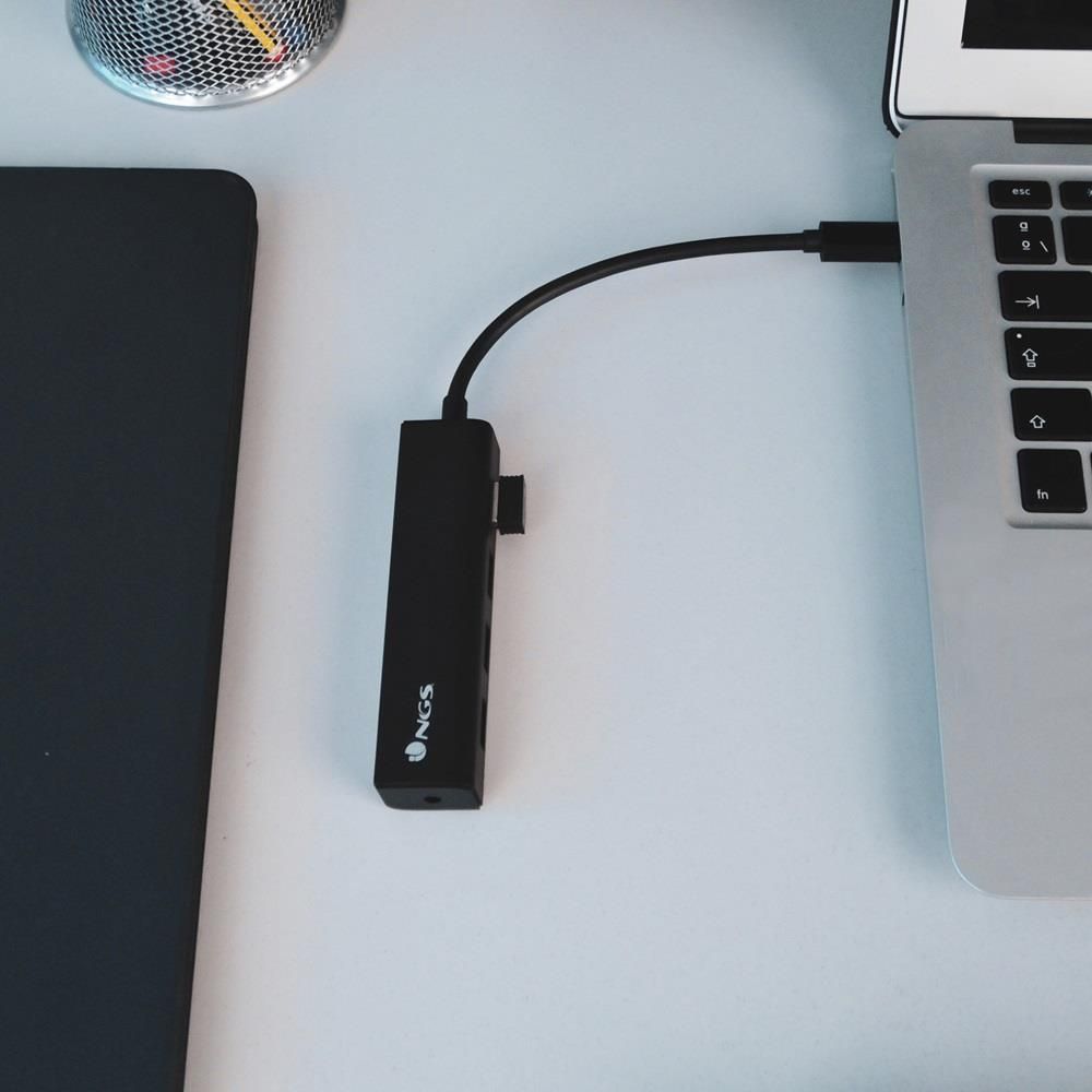 Hub USB type C NGS Wonder Hub4 4 porturi USB 3.0 negru