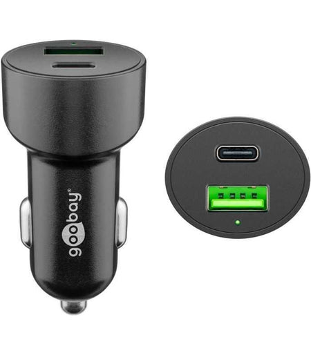 Incarcator 12-24V auto rapid dublu USB si USB type C PD 3A 48W Goobay