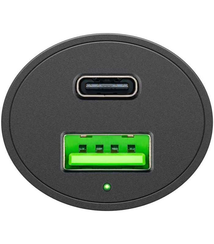 Incarcator 12-24V auto rapid dublu USB si USB type C PD 3A 48W Goobay