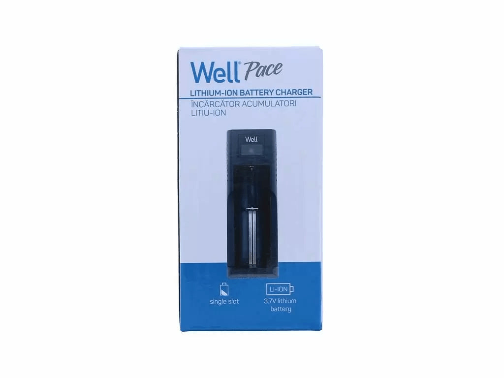 Incarcator acumulatori litiu-ion 1 canal Well Pace USB 10400 14500 16340 17670 18350 18500 18650 26650