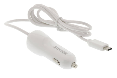 Incarcator auto 12-24V - USB Type C 3A alb Sweex