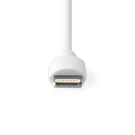 Incarcator auto 12V - Apple Lighting 2.4A certificat MFi alb 1m Nedis