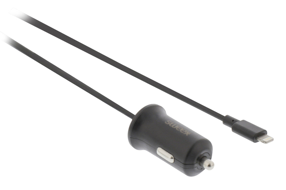 Incarcator auto 2.4A Apple Lightning negru Sweex