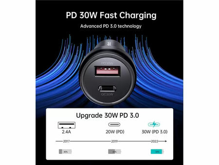Incarcator auto Choetech TC0014 1x USB type C 1x USB A PD 60W TC0014-BK