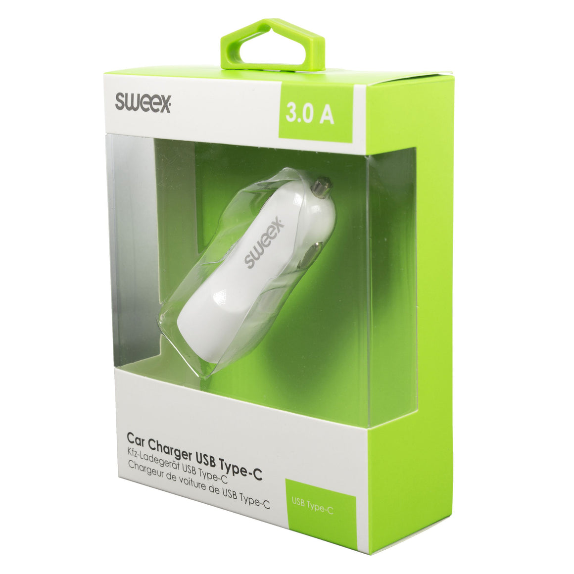Incarcator auto USB Type C 3A alb Sweex