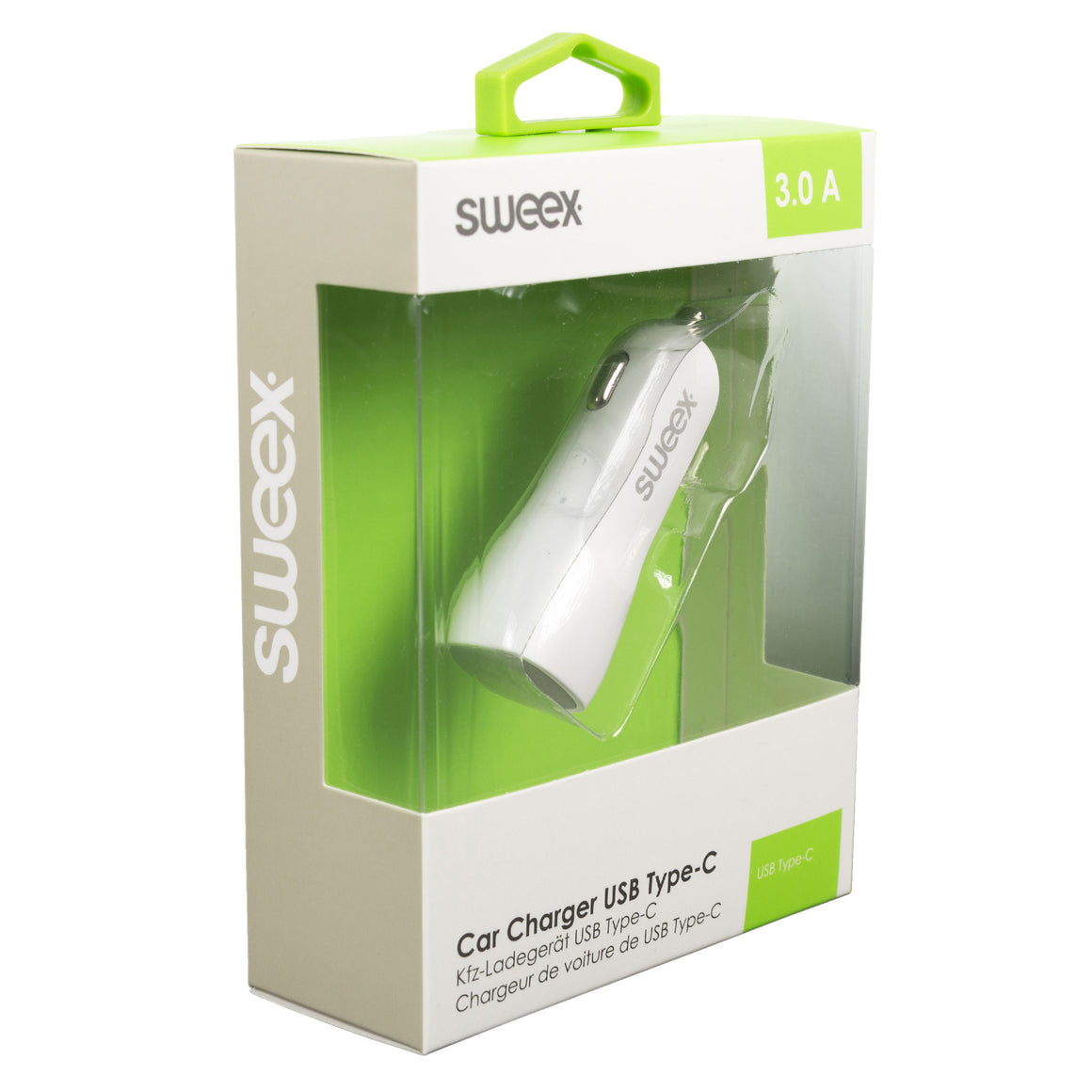 Incarcator auto USB Type C 3A alb Sweex