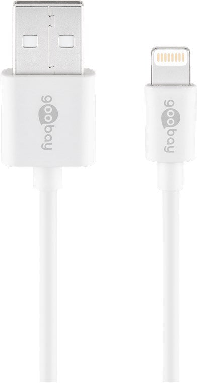 Incarcator dual Apple Lightning USB 2.4A 12W 1m alb Goobay