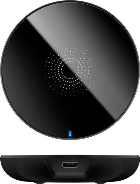 Incarcator fara fir wireless 5W negru pentru telefoane inteligente si dispozitive standard QI Goobay