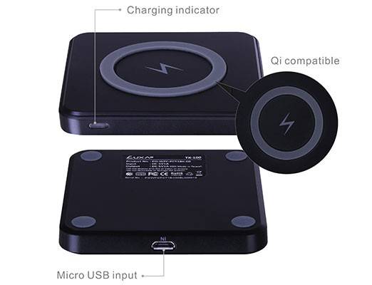 Incarcator pad charging portabil wireless TX-100 Luxa2