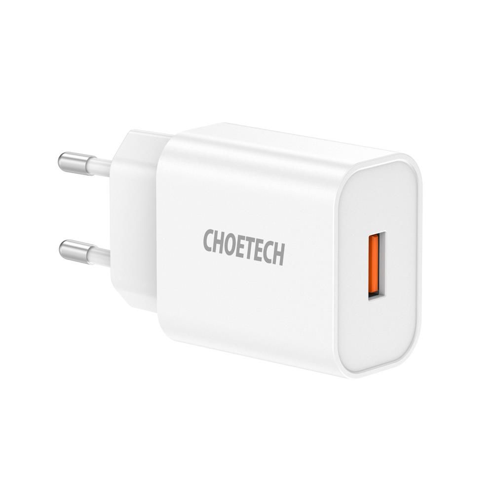 Incarcator retea Choetech 1x USB A QC 3.0 18W alb Q5003-EU-WH