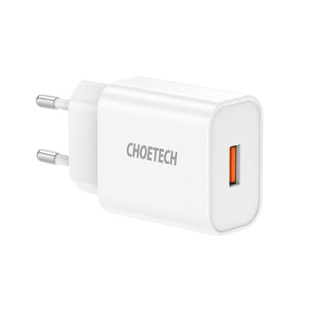 Incarcator retea Choetech 1x USB A QC 3.0 18W alb Q5003-EU-WH