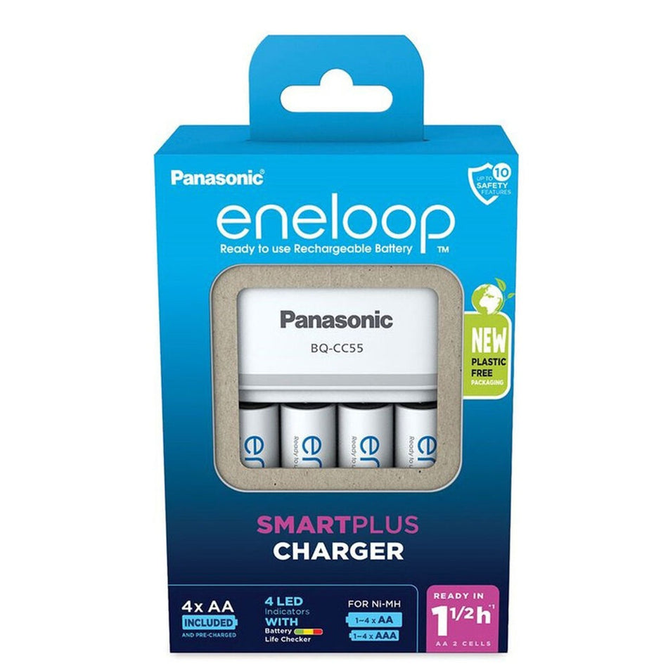 Incarcator Smart & Quick Eneloop Panasonic include 4x AA (R6) 2000mA K-KJ55MCD40E