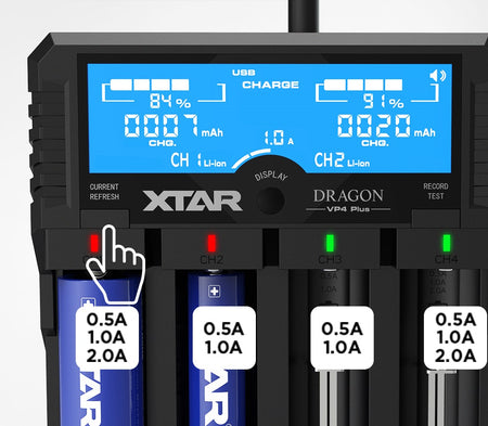 Incarcator universal 4x Li-ion/Ni-MH LCD VP4 PLUS XTAR