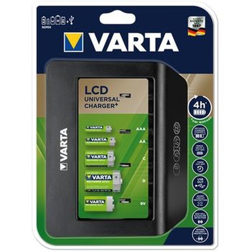 Incarcator universal acumulatori AA AAA C D 9V USB 57688 101 401 Varta