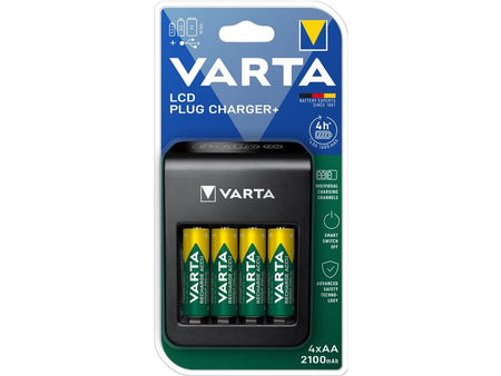 Incarcator Varta 57687 AA/AAA 9V NiMH port USB +4 acumulatori AA 2100 mAh