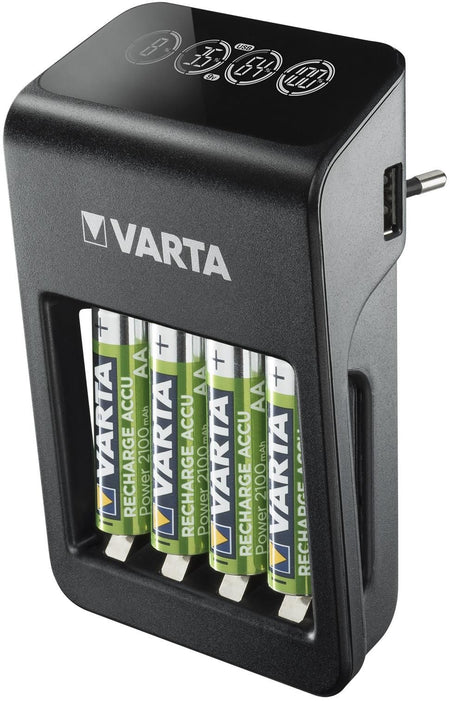 Incarcator Varta 57687 AA/AAA 9V NiMH port USB +4 acumulatori AA 2100 mAh