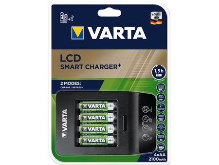 Incarcator Varta LCD Smart Charger+ 57684 NiMH AAA AA + 4 acumulatori AA 2100 mAh