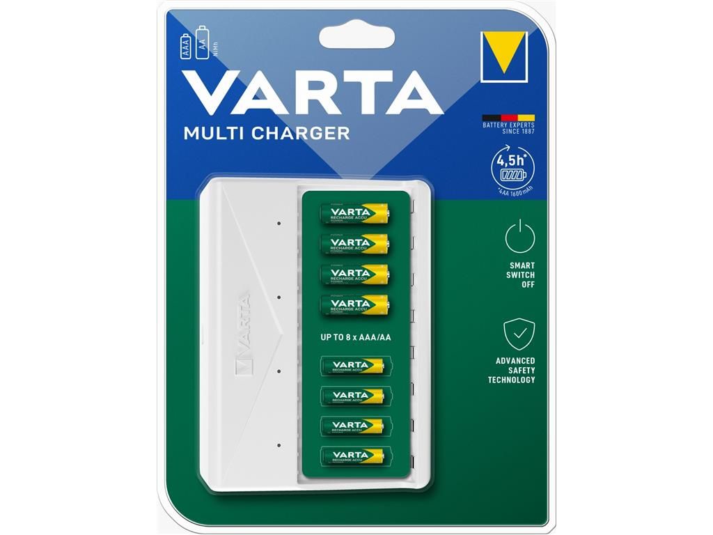 Incarcator Varta Multi Charger 57659 2 4 6 sau 8x AA/AAA NiMH cablu USB-C inclus