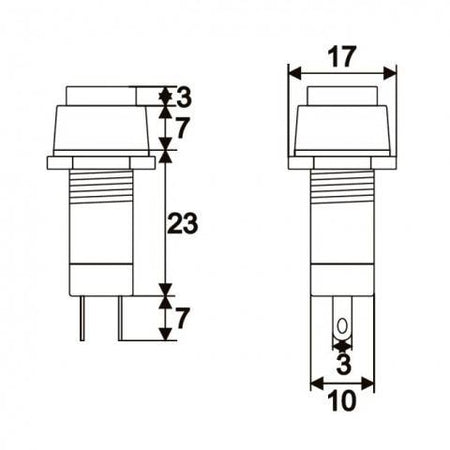 Intrerupator 1 circuit 1A 250V OFF-ON negru 09024FK cu retinere