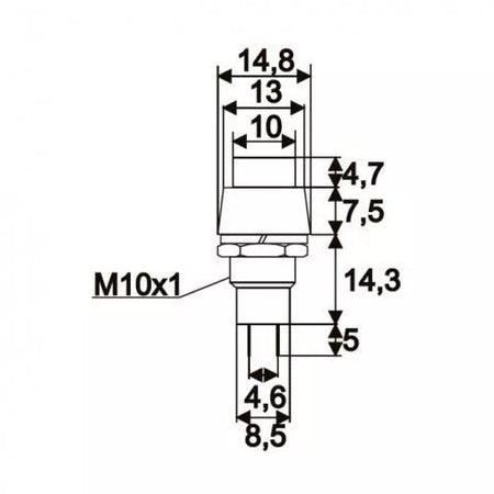 Intrerupator buton cu apasare 1 circuit 2A 250V OFF-ON cu retinere negru 09068FK