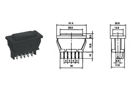 Intrerupator deschidere geam auto ASW-02 12V 20A