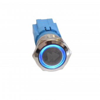 Intrerupator metalic LED 12V OFF-(ON) fara retinere ermetic IP67