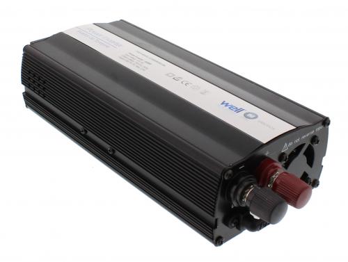 Invertor de tensiune cu USB 12V la 220V 600W Well