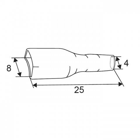 Izolatie papuc transparent 25mm pentru papuci de 6.3mm