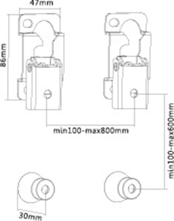 Kit de montare suport de perete pentru TV ecran 37"-70" interfata de montare pana la 800 x 600 mm Goobay