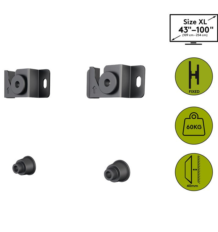 Kit de montare suport de perete pentru TV ecran 37"-70" interfata de montare pana la 800 x 600 mm Goobay