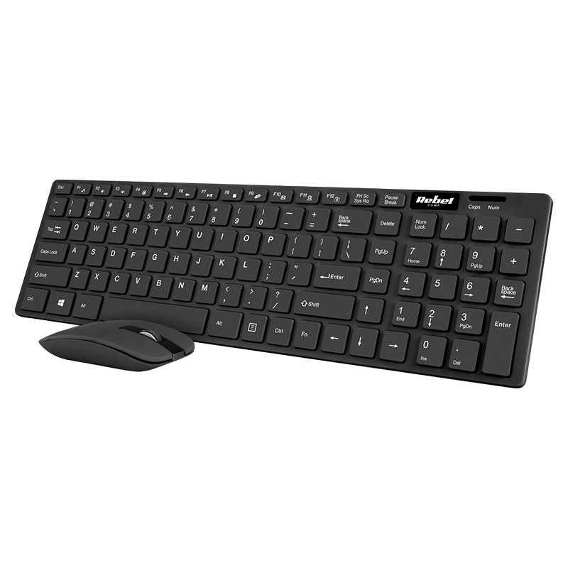 Kit tastatura si mouse wireless WS300 REBEL KOM1002