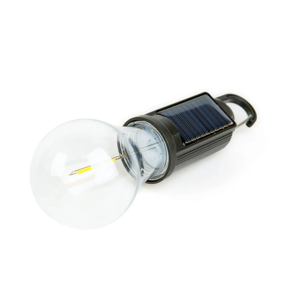 Lampa solara suspendata forma bec LED 5W 100lm +USB-C 400mAh PHENOM 18585