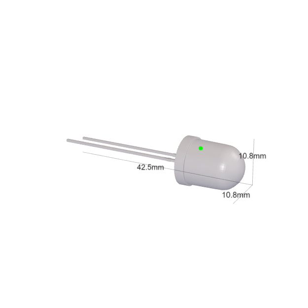 LED 10mm alb rece 10-15V 3000-4200mcd 30 Parte frontala convex OPTOSUPPLY OSW5DKA131A-12V