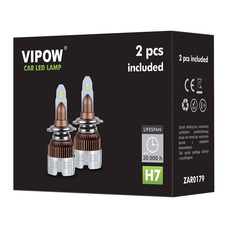 LED auto INTELLED H7 12V 6500K set 2 bucati VIPOW