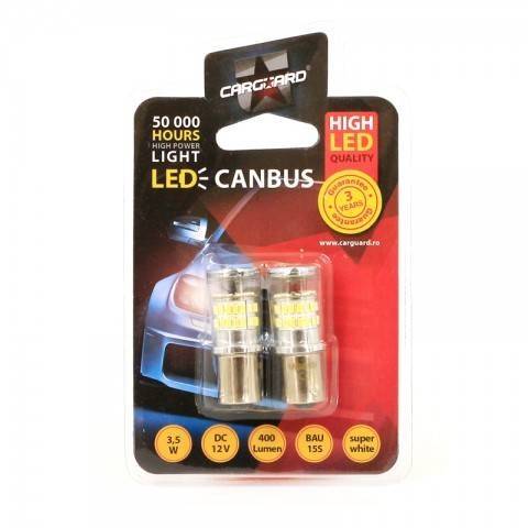 LED de frana Canbus 12V 3.5W 400lm 6000K BAU15S CAN123 set 2buc Carguard