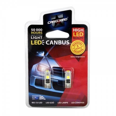 LED de Pozitie T10 12V 3W 54lm set 2buc CAN104 Carguard