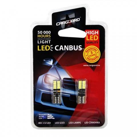 LED de Pozitie T10 5W5 12V 2W 168lm set 2buc Can115 Carguard