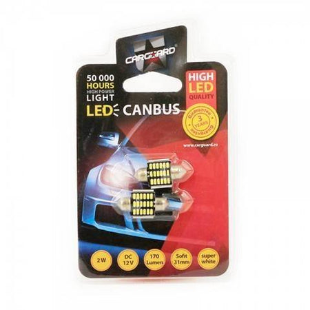 LED Sofit 31mm Canbus Plafoniera numar de inmatriculare 12V 2W 170lm CAN116 set 2buc Carguard