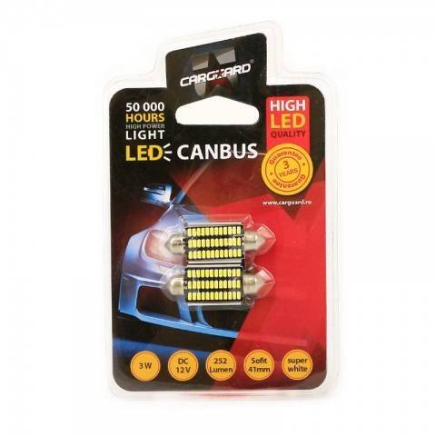 LED Sofit Canbus 41mm Plafoniera numar de inmatriculare 12V 3W 252lm CAN119 set 2buc Carguard