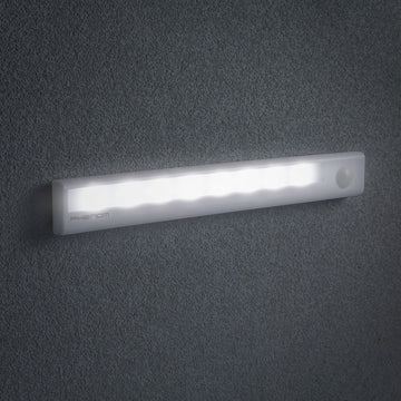 Lumina LED pentru mobilier 4x AAA cu senzor de miscare PIR infrarosu si iluminare 235x30x21mm Phenom